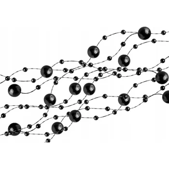Vánoční dekorace Perlová girlanda černá 650 cm 1 ks