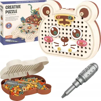 ostatní stavebnice STAVEBNÍ STAVEBNICE VZDĚLÁVACÍ HRAČKA PRO DĚTI ŠROUBOVÁK ŠROUBY