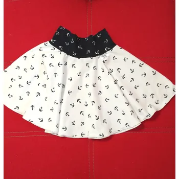 Dívčí sukně Kolová sukně KOTVIČKY na bílé Velikost: 104