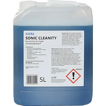 Univerzální čisticí prostředek SONIC CLEANITY Koncentrát do ultrazvukové čističky, pro čištění SILNÝ 5L