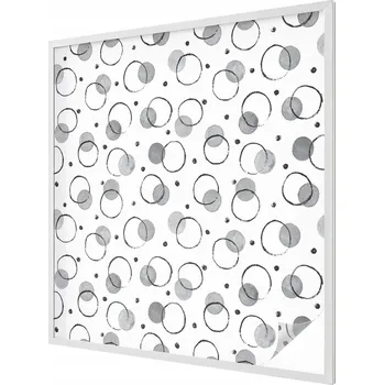 Okenní dekorace Samolepicí Fólie na Okno Mléčná Matná s Šedými Kruhy 100x100 cm