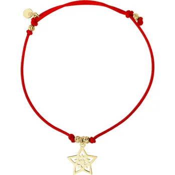 Náramek Náramek s pozlacenými stříbrnými prvky - hvězda - AP543-8360