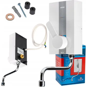 Průtokový ohřívač PRŮTOKOVÝ OHŘÍVAČ VODY 5,0 KW MIX-50/150mm SE SMĚŠOVAČEM A VÝPUSTÍ 230V