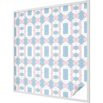 Okenní dekorace Samolepicí okenní Fólie Vitrážová mléčná pastelová 100x100