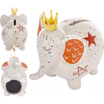 Obraz KERAMICKÉ POKLADNÍČKO PRASÁTKO SLON 11x9 CM PRO DĚTI I DOSPĚLÉ, OTEVÍRACÍ – DÁREK