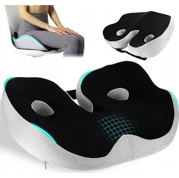 Polštář Ortopedický polštář bederní černý paměťová pěna do auta