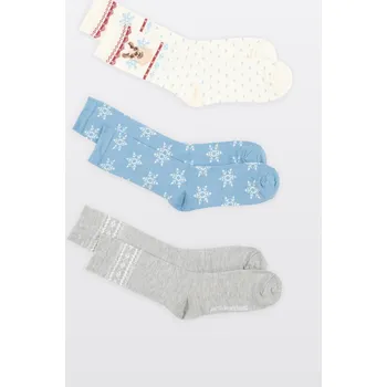 Reporter Young | Dívčí vánoční sada ponožek – lama, sněhové vločky, zimní motiv – 3-PACK - Barva VÍCEBAREVNÁ, Velikost 31/33 253-0995G-33-400-1