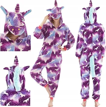 Dámské pyžamo Pyžamo kigurumi overal dámské jednorožec kombinéza kostým převlek vel S