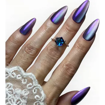 Umělé nehty Umělé nehty Nalepovací Tipy Press On Nails Cat Yey Ombre 10 kusů Ruční výroba, M