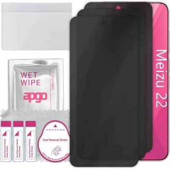 Pouzdro na mobilní telefon 3x Hybridní Sklo s Filtrem Soukromí pro Meizu 22, PRIVACY