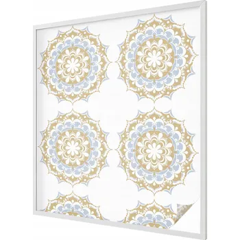 Okenní dekorace Fólie na okna mléčná, samolepicí, dekorativní - mandaly boho 100x116 cm