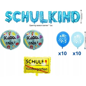 Dekorace na první den školy Shulkind 2024: balónková girlanda, ABC 12