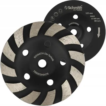 Brusný kotouč BRUSNÝ KOTOUČ NA BETONU A KÁMEN 125 M14 DIAMANTOVÝ SEGMENTOVÝ SCHMITH
