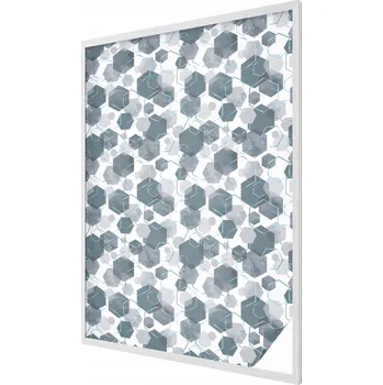 Okenní dekorace Fólie Dekorativní Mléčná na Skla Okna Výlohy Geometrické šestiúhelníky 100x146 cm