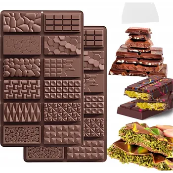 Forma na pečení 2ks SILIKONOVÁ VÁNOČNÍ FORMA NA ČOKOLÁDU MINI ČOKOLÁDY DORT SVÍČKA