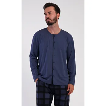 Pánské pyžamo Pánské pyžamo dlouhé Rudolf tmavě šedá M