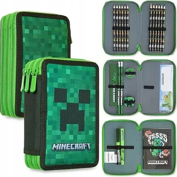 Penál Minecraft rozkládací trojitý penál vícebarevná Minecraft