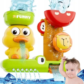 MALÁ FONTÁNA KVĚTINAMI A HRAČKOU HRAČKA DO KOUPELE , DÁREK