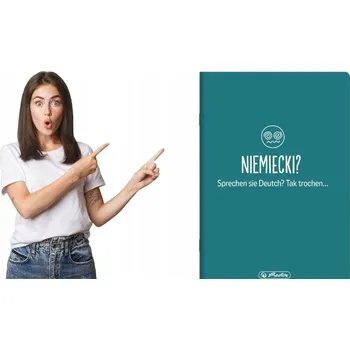 Sešit Sešit Herlitz A5 60 kostkovaných listů s tahákem Německý jazyk