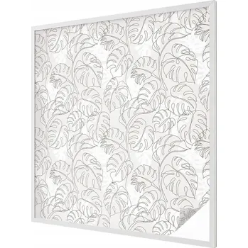 Okenní dekorace Samolepicí fólie na okno proti slunci – mléčná, rostlinný ornament 100x100 cm