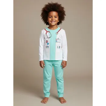 Chlapecké spodní prádlo Sinsay - Dvoudílná pyžama s motivem lékaře - bílá - 662IH-00X - 662IH-00X-116