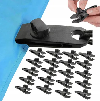 Vrták Klips Upínací pro Plachty K Upevnění Plachty Markýzy Stanu Svorka 20 ks
