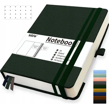 Zápisník Sešit A5 v mřížce, zápisník S PUNTÍKY 360 STRAN, 100 G/M2, TVRDÉ DESKY, 360 listů