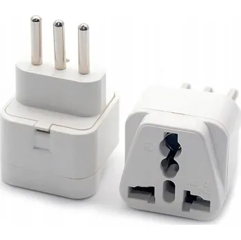 Elektrická zásuvka 2x adaptér EU na typ L Itálie italská zástrčka