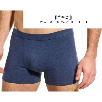 Boxerky Pánské boxerky hladké BB007 s vnitřní gumou jeans Noviti L džínové