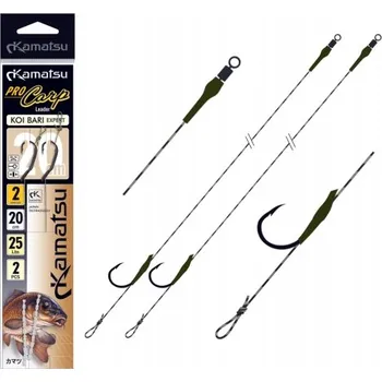 Rybářský háček Háčky do země, s návazcem, s protihrotem Kamatsu KOI BARI EXPERT 2 ks