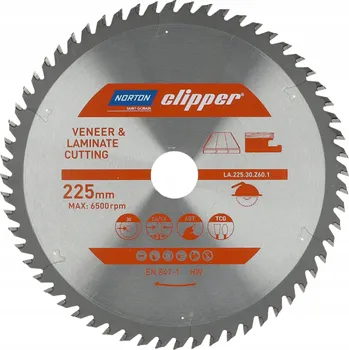 Příslušenství k brusce Kotouč na laminát Norton Clipper LA.225.30.Z60.1 225x30 mm