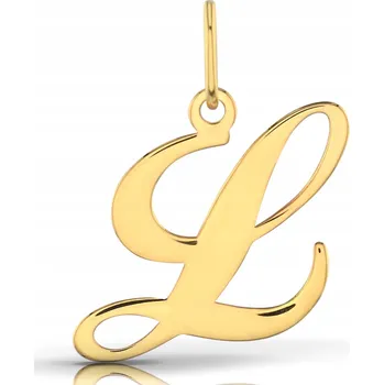 Přívěsek POZLACENÝ PŘÍVĚSEK NA ŘETÍZEK ZLATÝ PŘÍVĚSEK PÍSMENO L OZDOBNÉ 925 PÍSMENO