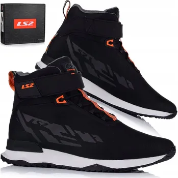 Moto obuv MOTO BOTY | LS2 ACRUX BLACK | KRÁTKÉ PÁNSKÉ VENTILOVANÉ CESTOVNÍ