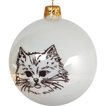 Vánoční ozdoba Irisa vánoční ozdoba s textem na přání 8 cm bílá 1 ks