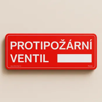 Protipožární ventil Samolepka 210 x 80 mm tl. 0.1 mm - Kód: 05516