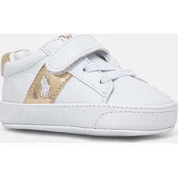 Chlapecké tenisky Dětské boty Polo Ralph Lauren RYLEY PS LAYETTE zlatá barva, RL02498101 00X, EUR 19