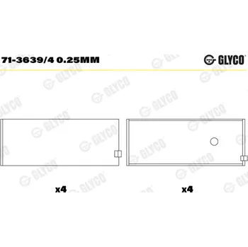 Ojnice GLYCO Ojniční ložisko 7136394025MM