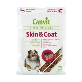 Pamlsek pro psa Canvit Snacks Skin & Coat 5x200g