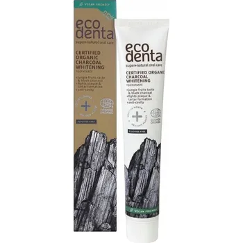 Dentální hygiena Zubní pasta Ecodenta ovocná s aktivním uhlím 75 ml bělící