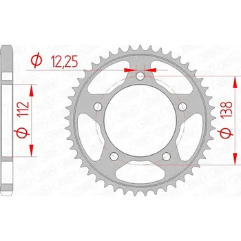 Nářadí na motocykly AFAM ZADNÍ ROZETA #525 45 ZUBŮ HONDA XL