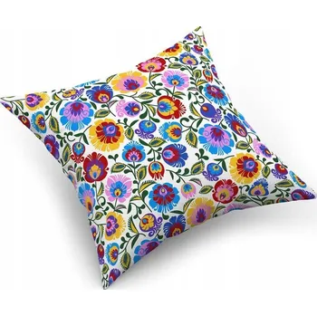 Povlak na dekorativní polštářek Povlak na polštářek "jasiek" 40x40 cm 100% BAVLNA VZOR: Lowicki bílý