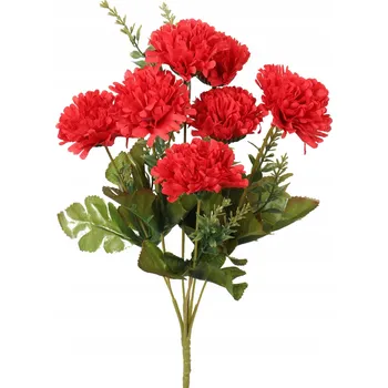 umělá květina Kytice 7 ČERVENÝCH karafiátů DEKORACE PRO ARANŽMÁ UMĚLÉ KVĚTY