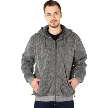 Pánská mikina Teplá Silná Pánská Mikina Zateplená Kožíškem s kapucí na Zimu 74604-2 3XL