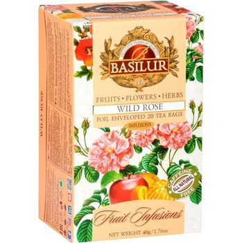 Čaj Fruit Wild Rose - přebal (BASILUR - papír 20x2g)