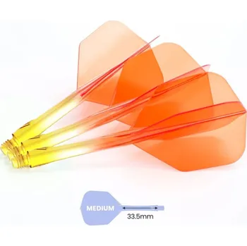 Příslušenství pro šipky Caliburn Letky SUP - No6 - Two Tone - Yellow & Orange - medium