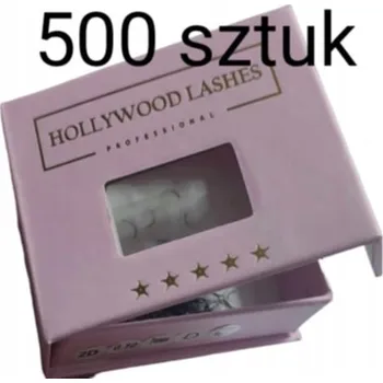 Péče o řasy a obočí HOTOVÉ TRSY ŘAS 2D 0,07D 7MM 500ks Hollywood Lashes