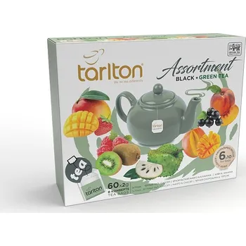Čaj Assortment Black & Green Tea - 60 Assorted - přebal (TARLTON - papír 60x2g)