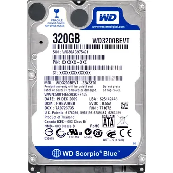Interní pevný disk Pevný disk Western Digital Scorpio Blue WD3200BEVT 320 GB SATA II 2,5"