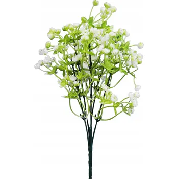 umělá květina KYTICE 5 VĚTVÍ GIPSÓVKY 32 CM BÍLÁ BARVA DOPLNĚK NA ARANŽOVÁNÍ ARANŽMÁ A DEKORACÍ