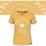 PITBULL WEST COAST DÁMSKÉ TRIČKO T-SHIRT HEARTIE ŽLUTÉ VELIKOST M